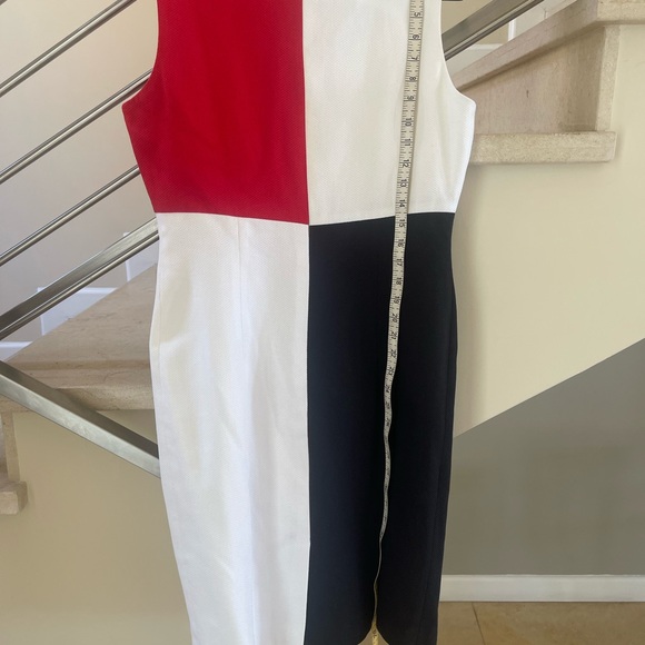 VINTAGE 90’s Colorblock Red, White, and Black DRESS - Picture 7 of 10
